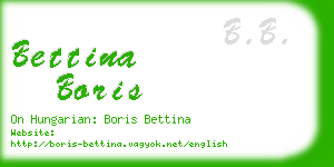 bettina boris business card